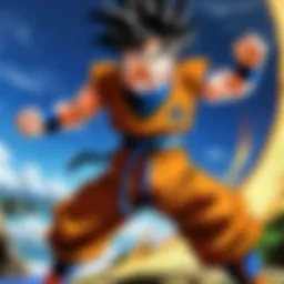A captivating scene from Dragon Ball featuring Goku in action