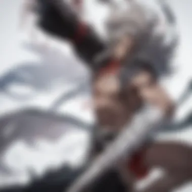 Dynamic Action of Afro Samurai Illustration of Afro Samurai in a dynamic fighting stance