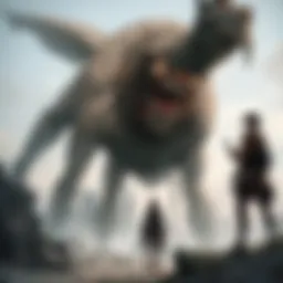 A panoramic view of a colossal wall protecting humanity from Titans