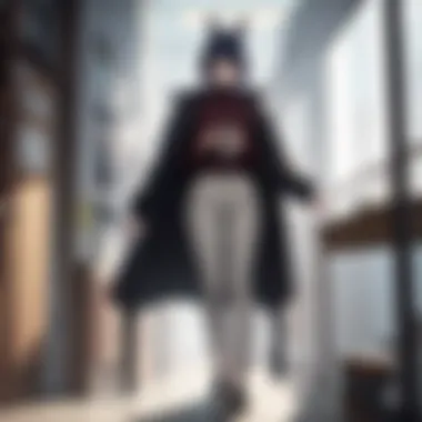 Nocturnal Intrigue Shadowy figures in a dimly lit alleyway