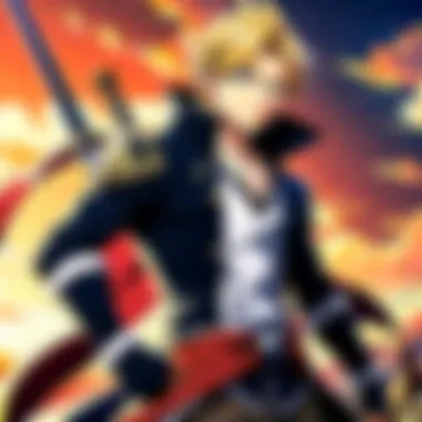 Epic Battle in Anime RPG A dynamic combat scene showcasing characters from an anime RPG.