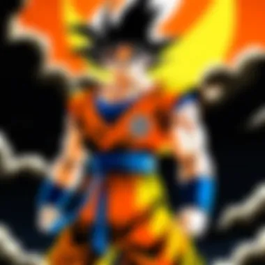A pivotal moment in Dragon Ball Z showcasing Goku's transformation