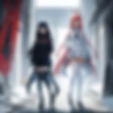Unique Animation Style of Darling in the Franxx An artistic representation of the unique animation style found in Darling in the Franxx.