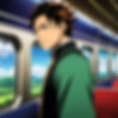 Intense Moment on the Mugen Train Dramatic scene from the Mugen Train