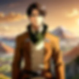 A reflective moment showcasing a character standing in a field