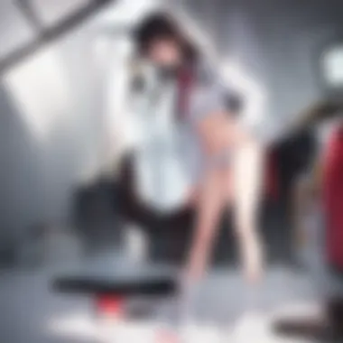 Character interaction between Nagatoro and Senpai
