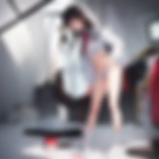 Character interaction between Nagatoro and Senpai