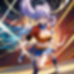 Goku facing off against a formidable opponent