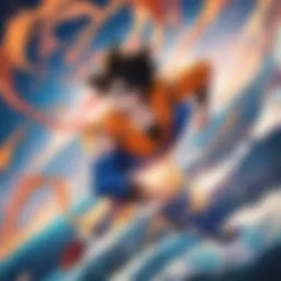 Manga Cover Art Featuring Goku in Battle Stance