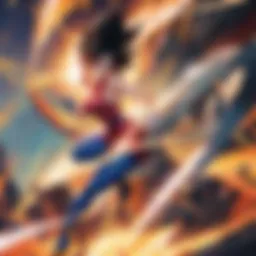 Powerful Saiyan Warrior in Action