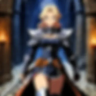 Power Dynamics in Dungeon Conflict A dynamic power struggle between characters in a dungeon setting