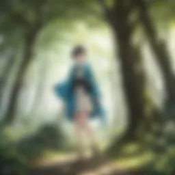 Enchanting Forest Scene in Hotarubi no Mori e