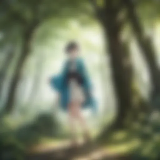 Enchanting Forest Scene in Hotarubi no Mori e
