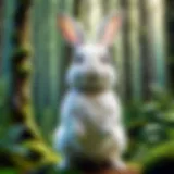 Enigmatic Bunny in Mystical Forest