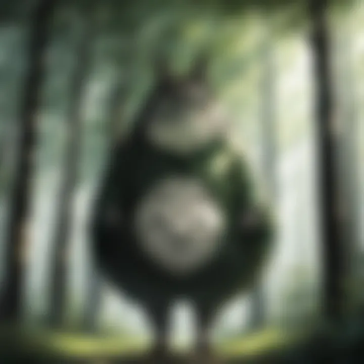 Enigmatic Forest Scene with Totoro