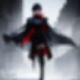 Enigmatic silhouette in the shadows