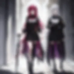 Ethereal portrait of a mysterious figure in the shadowy world of Seraph of the End