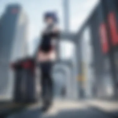 Futuristic Themes in Anime Concept art depicting futuristic themes often explored in anime films.