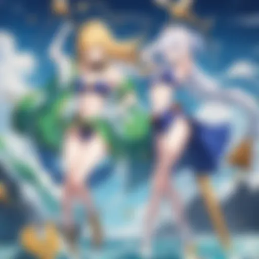 A collage of key characters from Excel Saga showcasing their unique traits.