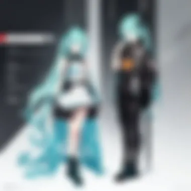 Diverse Artistic Styles in Vocaloid Posters Collage of various Vocaloid posters highlighting diverse artistic styles