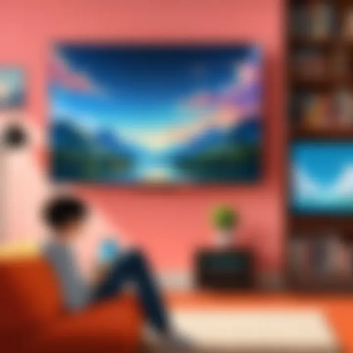 A cozy setup for binge-watching anime