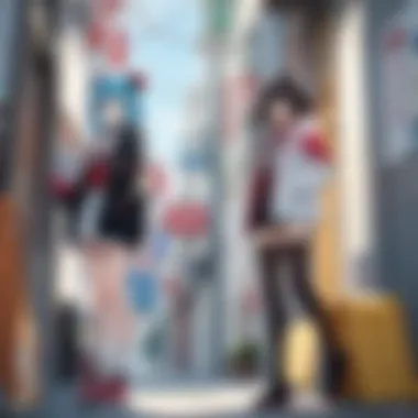 Dynamic illustration showcasing the evolution of anime art styles over the years