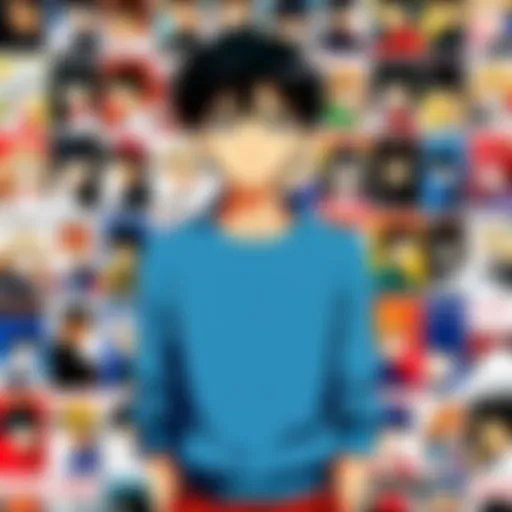 A vibrant collection of anime and manga covers displayed together.