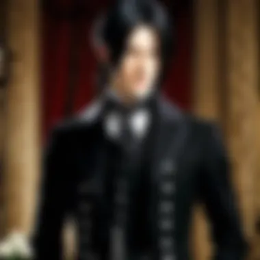 Sebastian Michaelis: The Enigmatic Butler An image showcasing Sebastian Michaelis in a dramatic pose, highlighting his enigmatic persona.