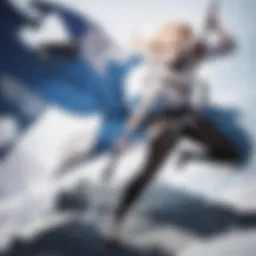 Sword-wielding warrior in action