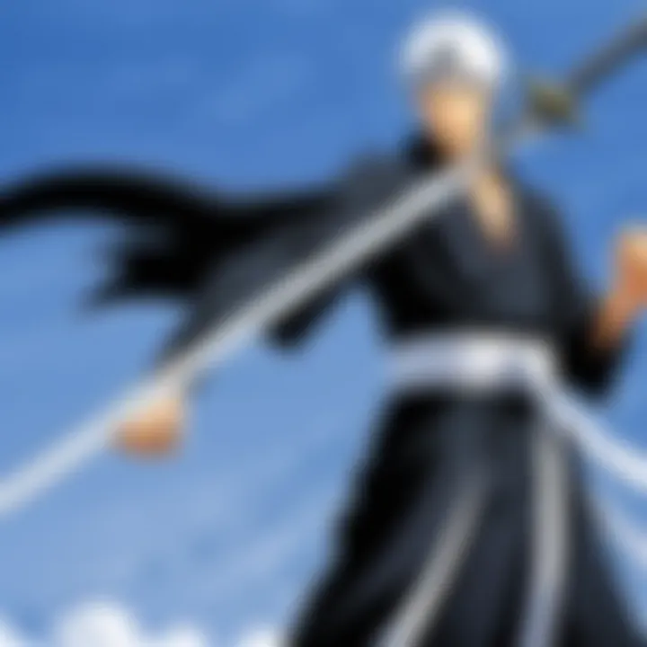 The intricate design of a Bleach character's zanpakuto