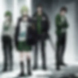 Key characters from Btooom! in action