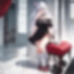 Artistic representation of a character's inner thoughts symbolized by a delicate pair of panties.