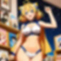 A vibrant illustration showcasing a doujinshi event filled with artists and fans.
