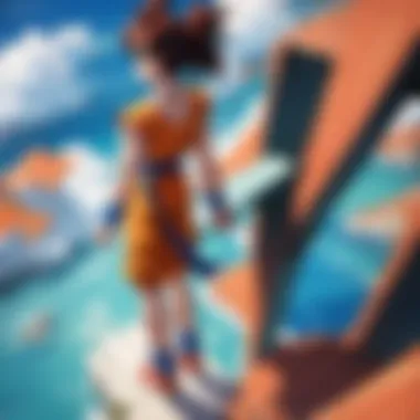 Pan and Goku's Adventure Pan and Goku engaged in an adventurous scene.