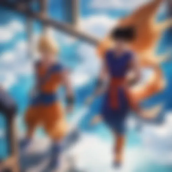 Detailed illustration of Goku's iconic transformation