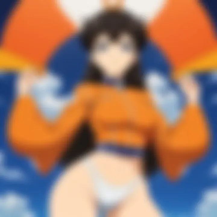 An artistic representation of the balance between entertainment and artistic integrity in anime.
