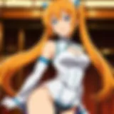 A scene capturing the playful interactions between characters in a fan service anime series.