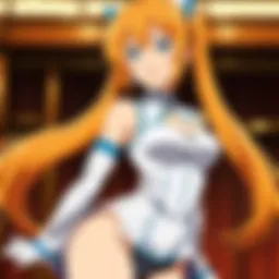 A scene capturing the playful interactions between characters in a fan service anime series.