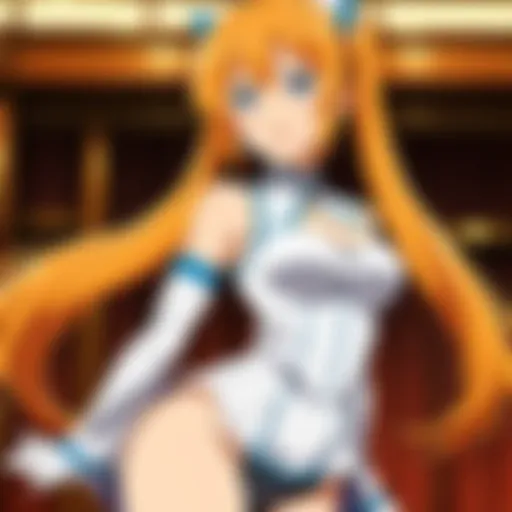 A scene capturing the playful interactions between characters in a fan service anime series.