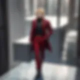 Artistic depiction of Edward Elric in a dramatic pose, showcasing his alchemic prowess.