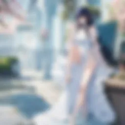 A vibrant scene showcasing a romantic moment between two characters in a GL manhwa.