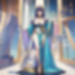 A detailed illustration representing various goddess story cards in vibrant colors.