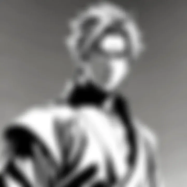 A detailed illustration of Goichi's stylistic elements in manga panels.