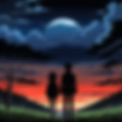A haunting landscape from a renowned horror anime series.