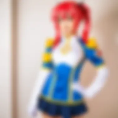 Crafting an Anime Costume An individual meticulously crafting a costume inspired by an anime character