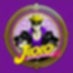 A vibrant illustration of the JoJo's Bizarre Adventure logo