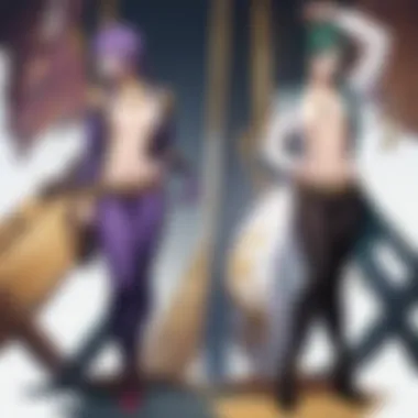 Character portraits showcasing the evolution of JoJo's protagonists