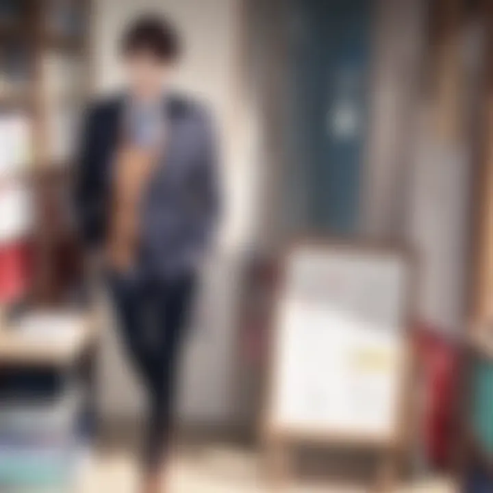 A close-up of Nozaki-kun's artistic endeavors