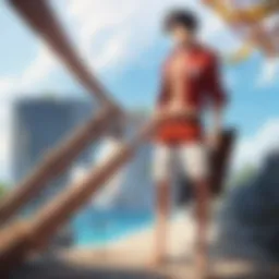 Abstract Artistic Representation of Monkey D. Luffy