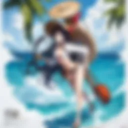 A vibrant depiction of the Straw Hat Pirates sailing the Grand Line, showcasing their adventurous spirit.